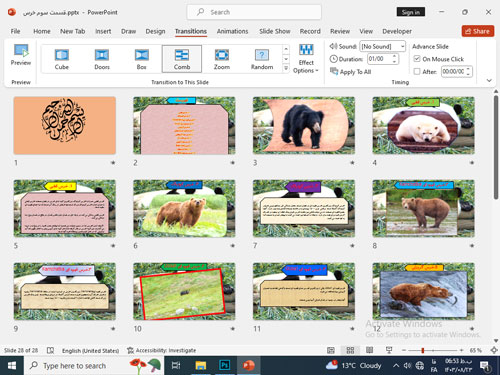 پاورپوینت قسمت سوم خرس