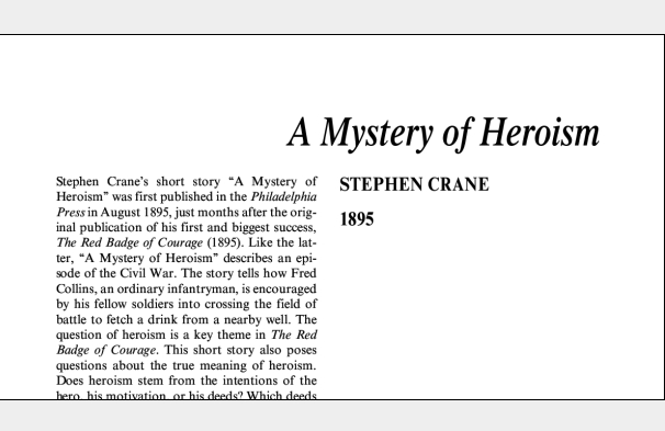 نقد داستان کوتاه A Mystery of Heroism by Stephen Crane