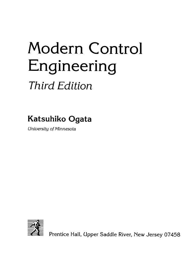 دانلود کتاب کنترل اتوماتيک اوگاتا   Modern Control Enginnering -Katsuhiko Ogata همراه با حلل المسايل آن به زبان انگلیسی