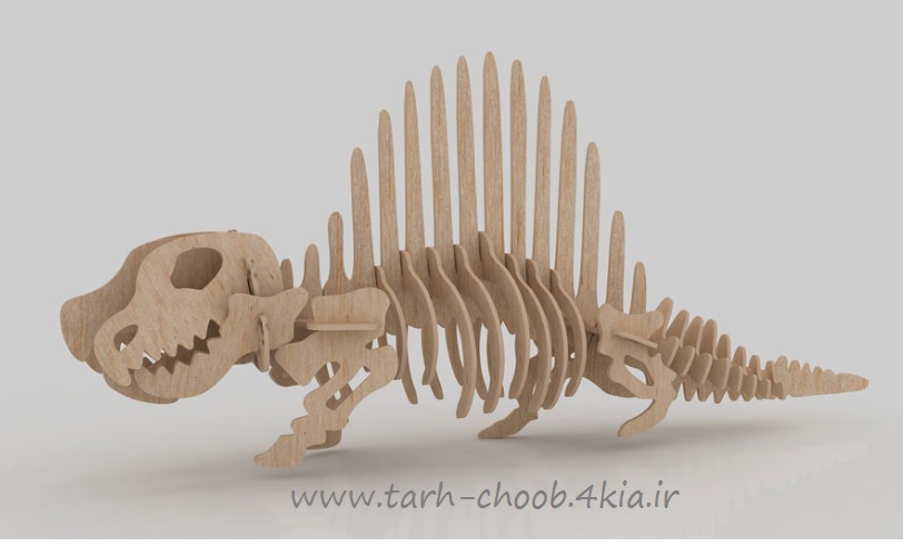 طرح دایناسور خزنده دیمترودون - Dimetrodon