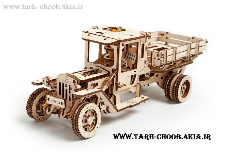 طرح معرق مدل مکانیکی متحرک چوبی کامیونت باری