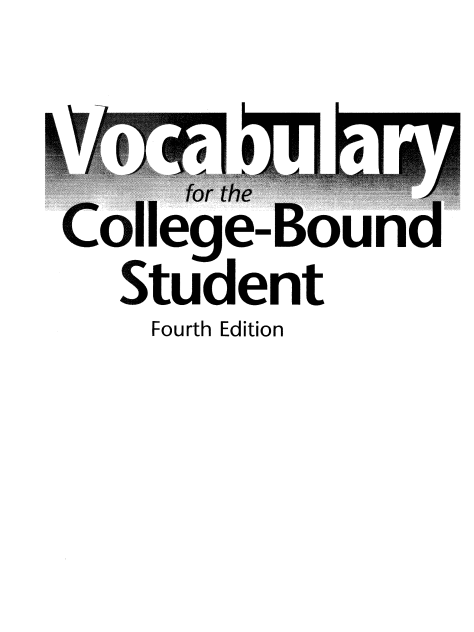 دانلود کتاب Vocabulary For The College Bound Student