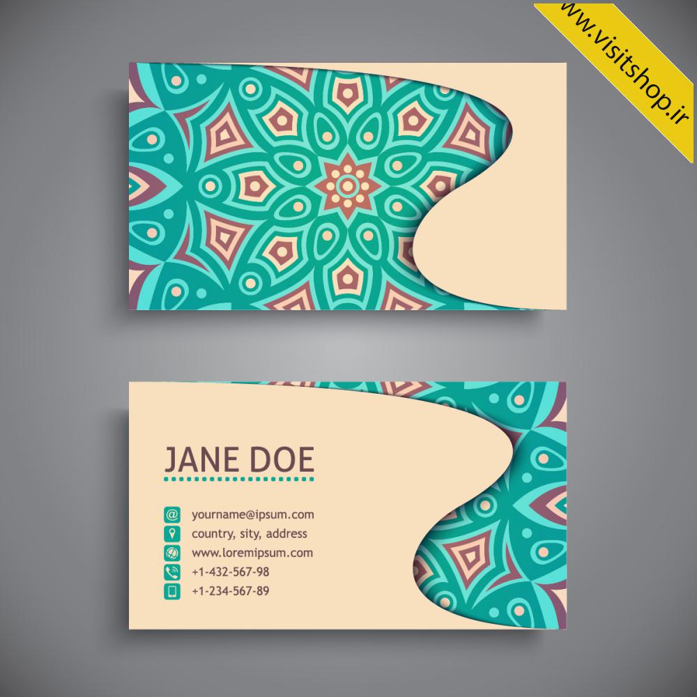 دانلود کارت ویزیت هنری طرح اسلیمی بسیار زیبا و حرفه ای