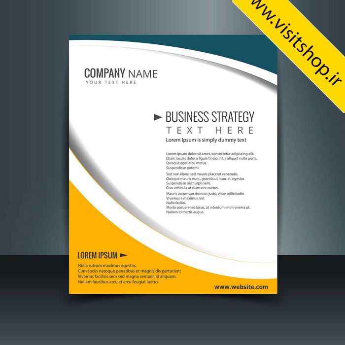 دانلود سربرگ جدید و شیک اداری و شرکتی نارنجی خاکستری سفید مینور