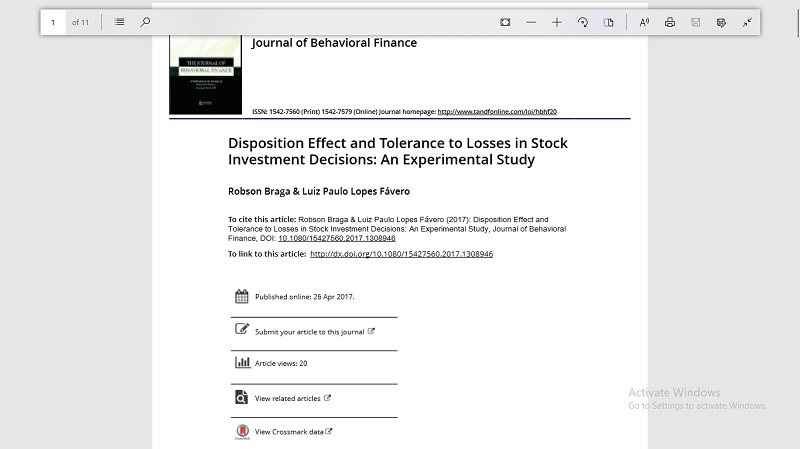 تاثیر وضعیت و تحمل به زیان در تصمیم گیری های سرمایه گذاری سهام: یک مطالعه تجربی  مالی رفتاری
