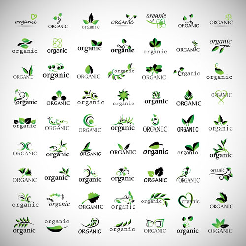 مجموعه لوگو های لایه باز عناصر گیاهی و طبیعی