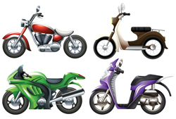 مجموعه 4 عدد موتورسیکلت انیمیشنی