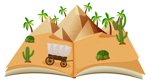 لایه باز وکتور کتاب و کوه