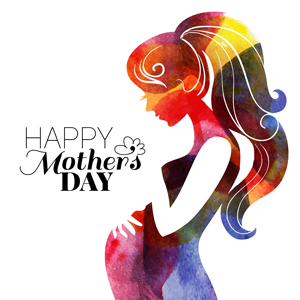 لایه باز وکتور زن باردار و تبریک روز مادر