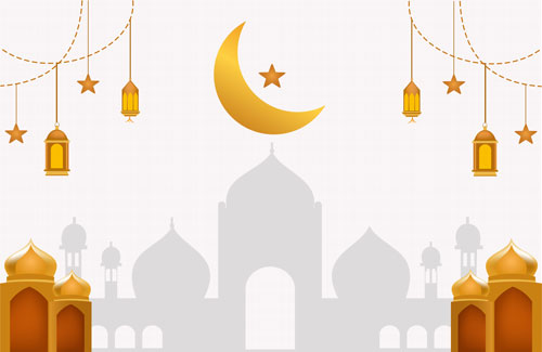 لایه باز بک گراند وکتور اسلامی ماه مبارک رمضان