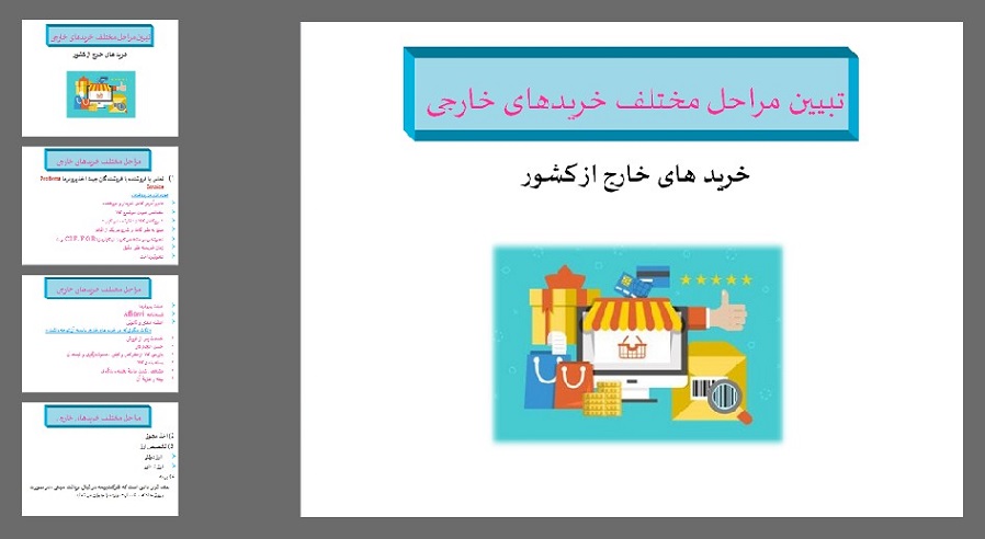 دانلود پاورپوینت تبيين مراحل مختلف خریدهای خارجی