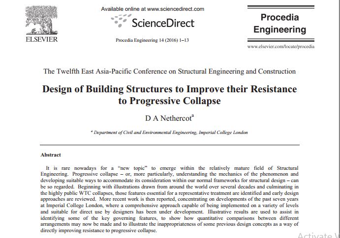 طراحی سازه های ساختمانی برای بهبود مقاومت در برابر فروپاشی پیشرونده