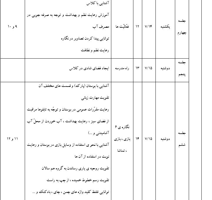 طرح درس سالانه بخوانیم و بنویسیم اول ابتدایی