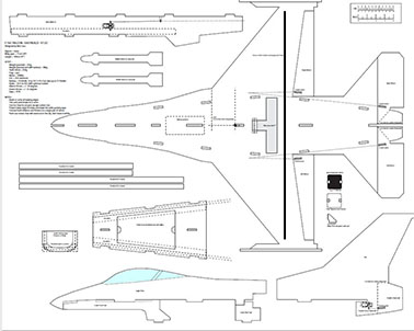 نقشه  ساخت ماکت هواپیما F16