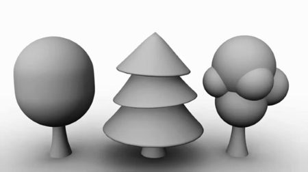 مدلسازی درخت با مایا