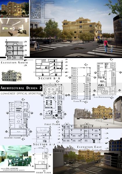 پروژه کامل ساختمان مسکونی به همراه 3D