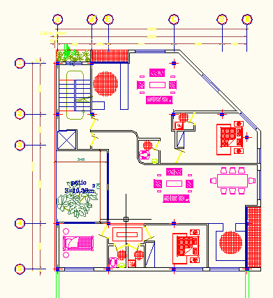 فایل کامل نقشه اتوکد ،اسکلت فلزی ،6طبقه (یک طبقه زیر زمین استخر+طبقه همکف پارکینگ +چهار طبقه مسکونی )