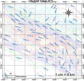 دانلود نقشه توپوگرافی منطقه هزار مسجد