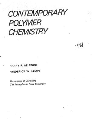 دانلود کتاب Contemporary Polymer Chemistry