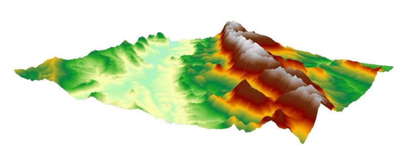 دانلود مدل سه بعدی ارتفاع رشته کوه دنا