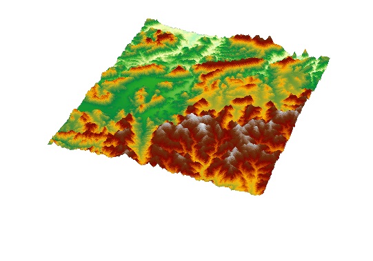 نقشه توپوگرافی منطقه بانه و مریوان