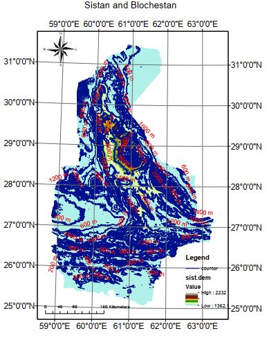 دانلود نقشه توپوگرافی استان سیستان و بلوچستان