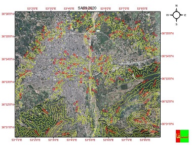 دانلود نقشه توپوگرافی شهر ساری
