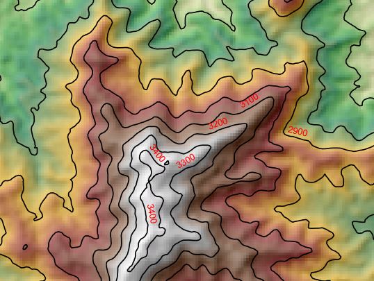 دانلود نقشه توپوگرافی کوه یشم