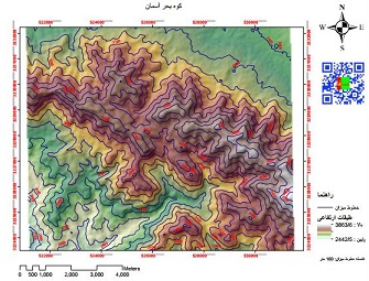 دانلود نقشه توپوگرافی کوه بحر آسمان