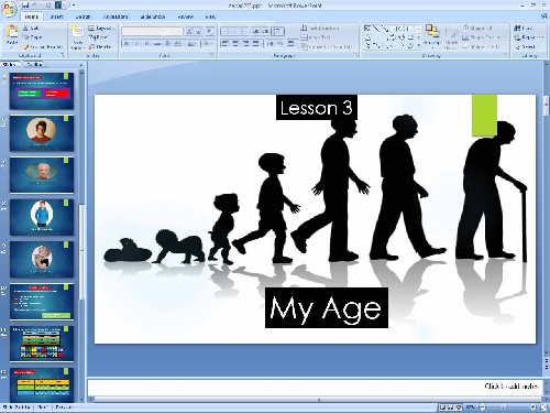 پاورپوینت درس سوم زبان انگلیسی پایه هفتم (My Age)