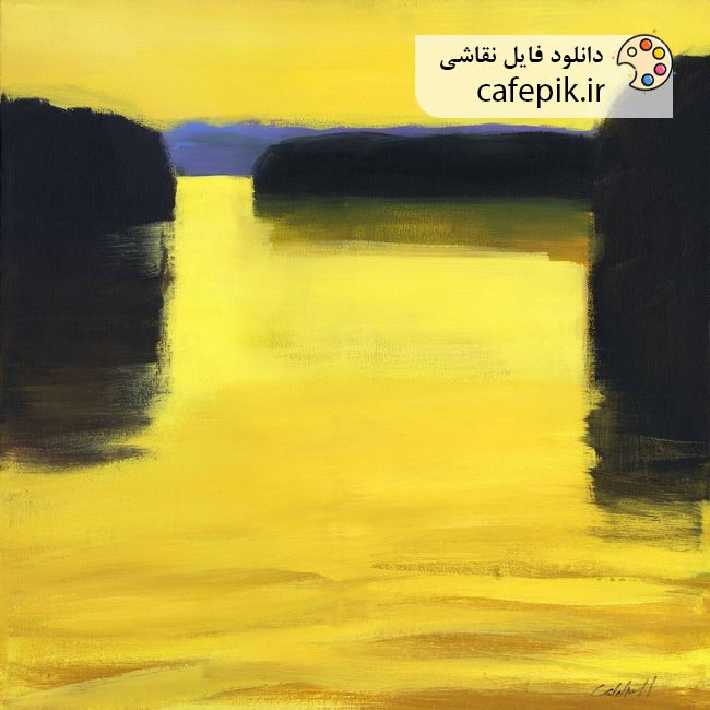 دانلود نقاشی مدرن شماره 8 زرد آفتاب طلایی