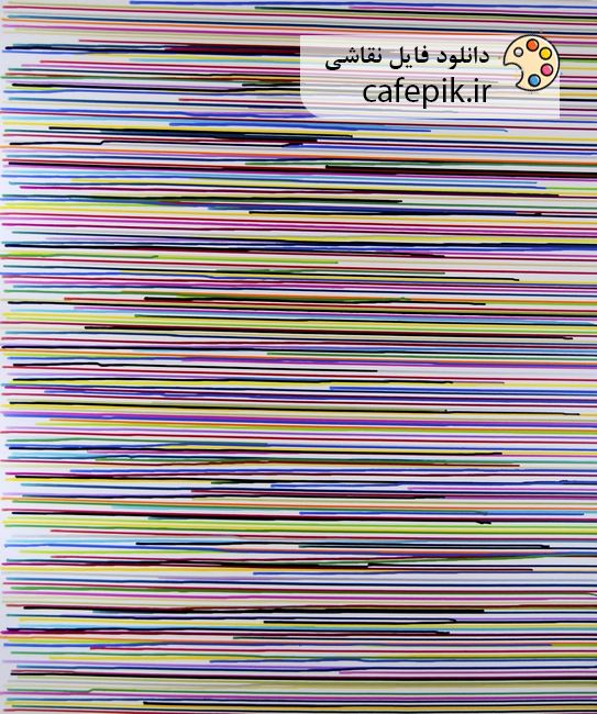دانلود نقاشی مدرن شماره 191  خطوط رنگی افقی هارمونیک