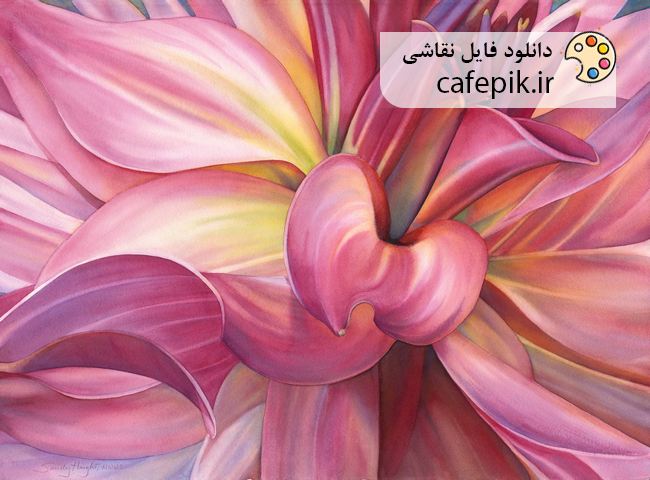 دانلود نقاشی مدرن شماره 480  گل صورتی