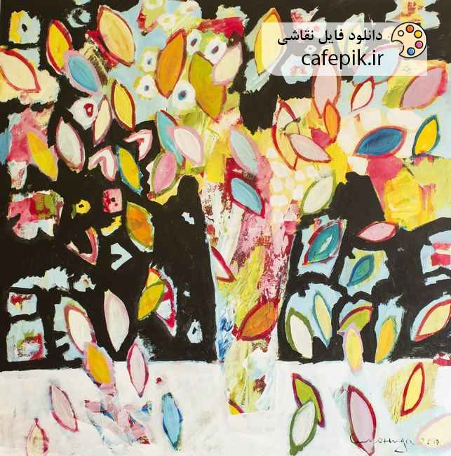 دانلود نقاشی مدرن شماره 517 تابلو گل های کلاس