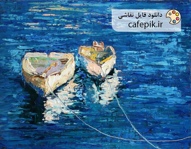 دانلود تابلو نقاشی مدرن شماره 936 قایق کشتی دریا