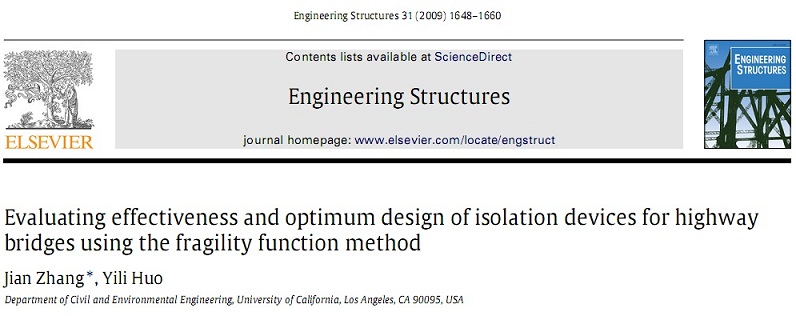 Evaluating effectiveness and optimum design of isolation devices for highway bridges using the fragility function method