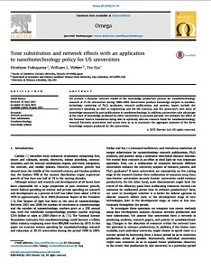 Time substitution and network effects with an application to nanobiotechnology policy for US universities