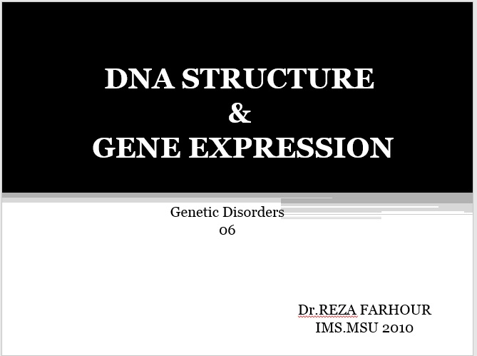 DNA STRUCTURE & GENE EXPRESSION