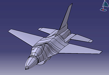 طراحی هواپیما f16 در کتیا