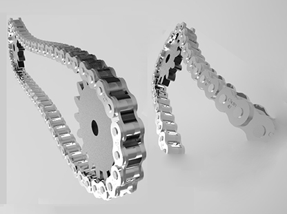 طراحی زنجیر و جرخ زنجیر در سالیدورک
