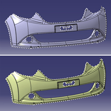 طراحی مدل سپر ماشین در محیط طراحی سطوح کتیا