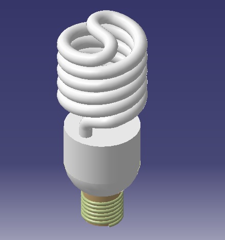 پروژه طراحی لامپ یکبار مصرف در کتیا