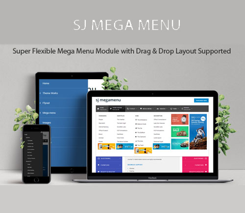 ساخت مگامنو در جوملا با SJ Mega Menu بهینه برای موبایل