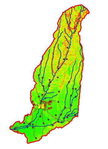 نقشه های GIS حوزه آبخیز رودخانه صوفی چای مراغه
