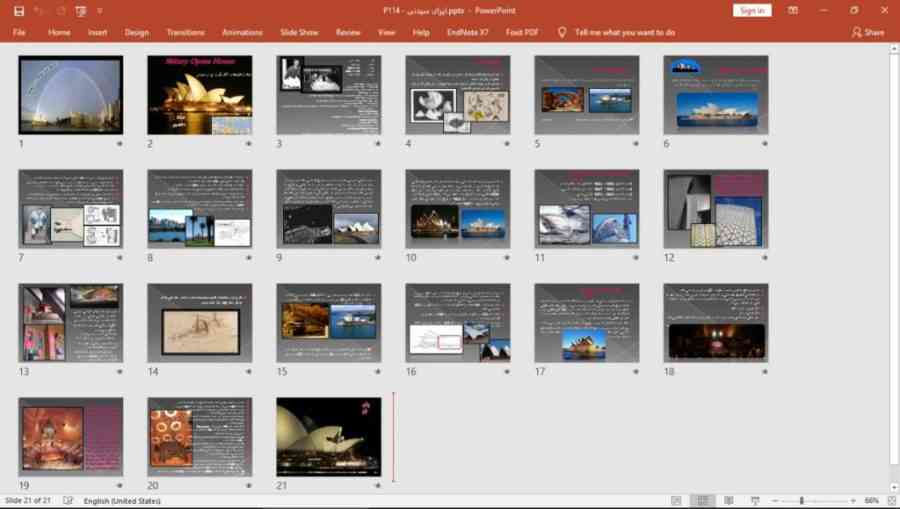 پاورپوینت تحلیلی اپرای سیدنی