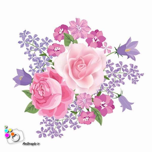 وکتور دسته گل -کد 203