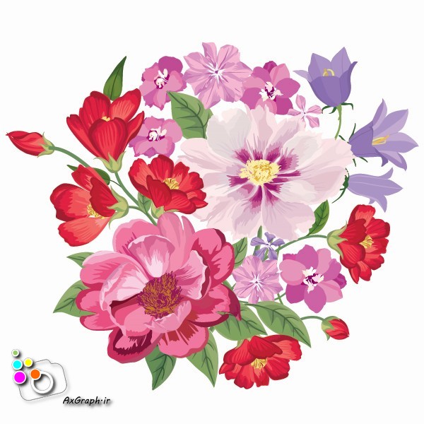 وکتور دسته گل -کد 205