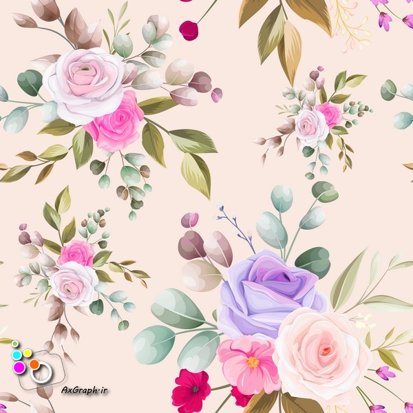 وکتور گل گلیِ رز -کد 268