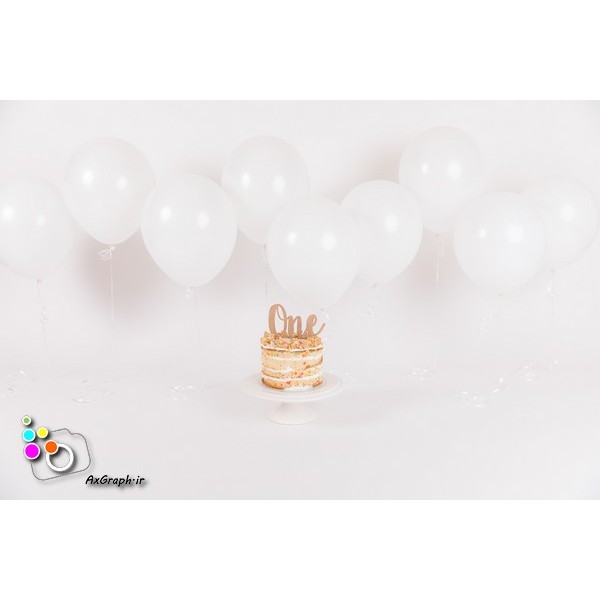 بک دراپ تولد تم سپید-کد 811