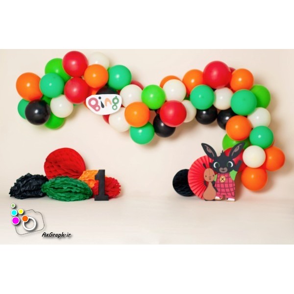 بک دراپ تولد تم کارتونی-کد 855